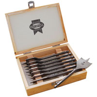 Faithfull Flat Bit Set 8Pc In Wooden Box