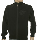 Fake Black High Neck Full Zip Sweater