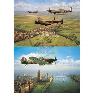 Falcon Breath or Toil Par Adua ad Astra 2 x 500 Piece Jigsaw Puzzles