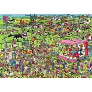 Falcon Jumbo Jan Van Haasteren Ascot Horserace 3000 Piece Jigsaw Puzzle