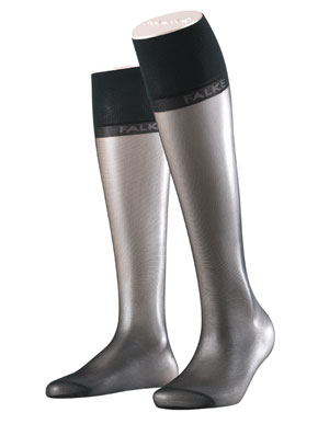 Falke Ladies 1 Pair Falke Pure Matt 20 Knee Highs With Sensitive Top In 3 Colours Black