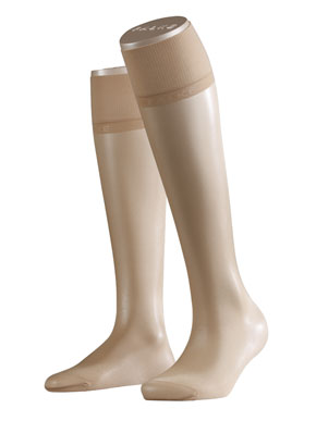 Falke Ladies 1 Pair Falke Seidenglatt 15 Denier Transparent Shining Knee Highs With Sensitive Top In 6 Col