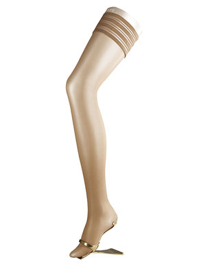 Falke Ladies 1 Pair Falke Support 20 Transparent Hold Ups In 4 Colours Black