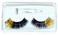 False Eyelashes Metallic Black Gold