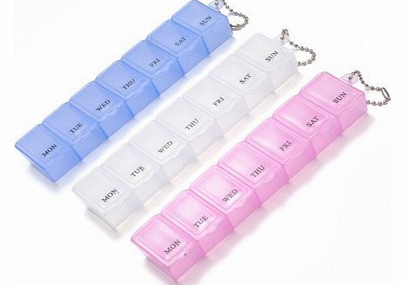 FamilyMall 7 Day Weekly Pill Box Organizer Medicine Compartments Vitamin Storage Travel kit 1pcs