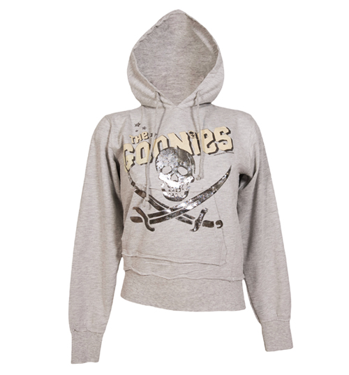 Ladies Grey Goonies Crossed Swords Hoodie from