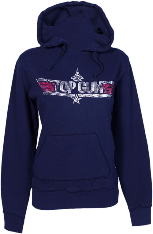 Ladies Heavyweight Diamante Top Gun Hoodie from