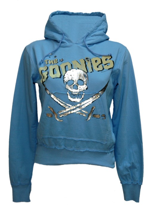 Ladies Light Blue Goonies Crossed Swords Hoodie from Famous Forever