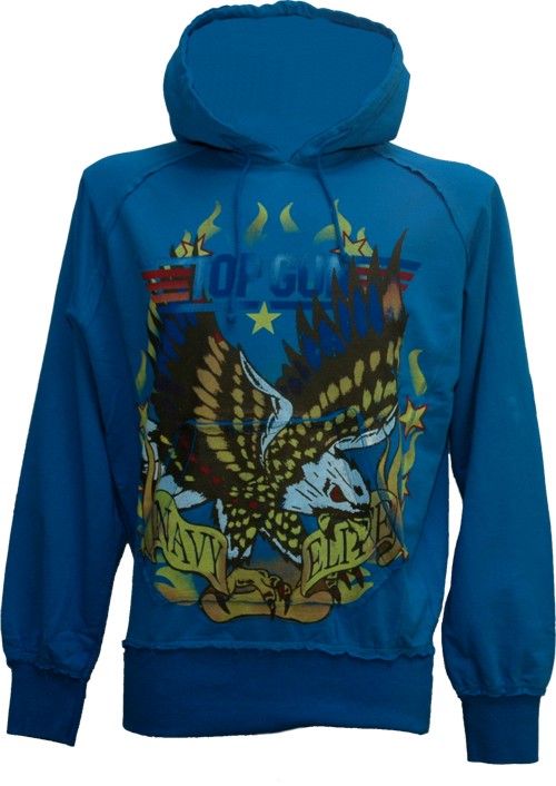 Men` Blue Top Gun Navy Elite Hoodie from Famous Forever