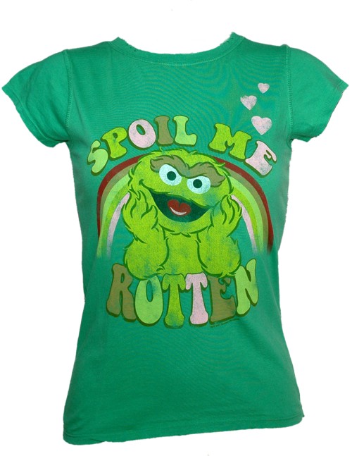 Oscar Spoil Me Ladies Sesame Street T-Shirt from Famous Forever