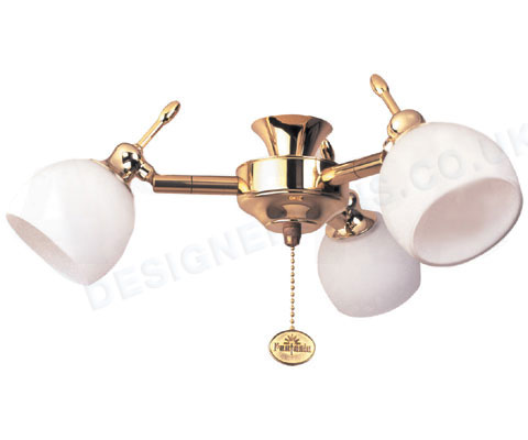 Florence polished brass ceiling fan