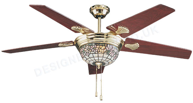 Savannah 42 inch polished brass ceiling