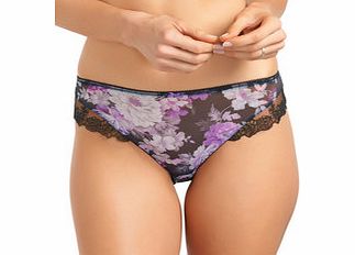 Amanda black cotton blend briefs