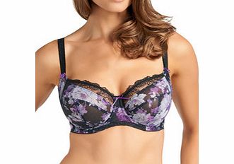 Amanda black side support bra