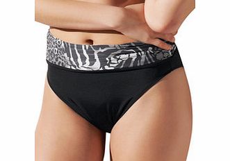 Nairobi black folded bikini briefs