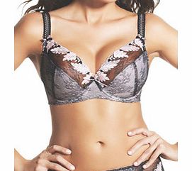 Savannah black padded plunge bra