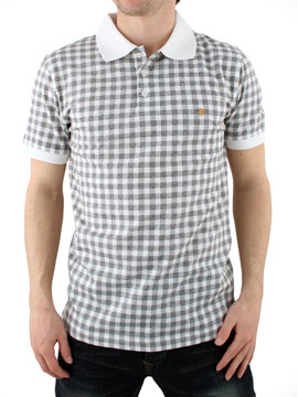 Black/White Barlow Check Polo Shirt