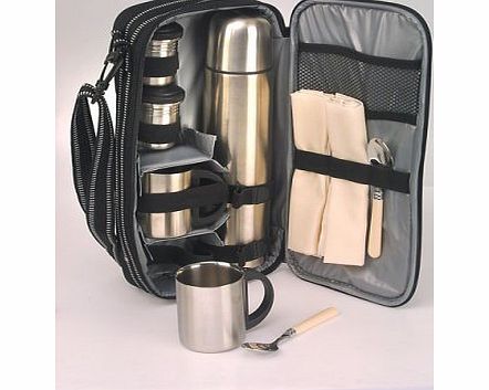 Faringdon  COFFEE / TEA TOTE BLACK W/ WHT TRIM