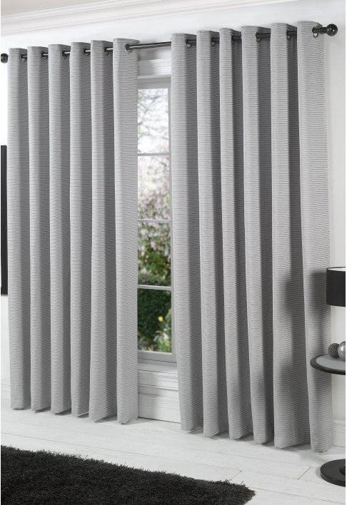 Silver Lined Eyelet Curtains