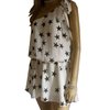 A ONE SHOULDER STAR PRINT DRESS