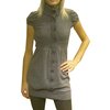 A STUNNING BUTTON THROUGH GREY DRESS