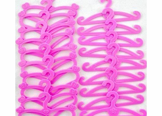 20 Mini Hangers For Barbie Sindy Dolls Dress Dresses Clothes Clothing Princess