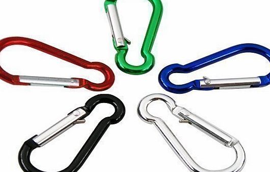 fat-catz-copy-catz 5 or 10 Carabiner Caribiner Clip Hook for Camping Keyring Sports - by Fat-catz-copy-catz (5 carabiner hooks)