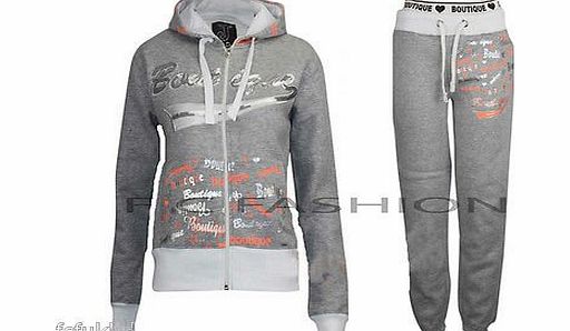 fcf NEW WOMENS LADIES GIRLS DESIGNER HOODED FLEECE JOGGING FULL TRACKSUIT TOP BOTTOM