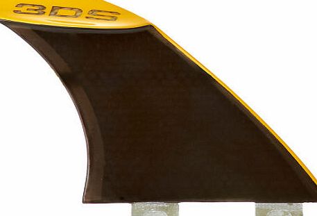 FCS 3 Ds Side Tri Fin Set - Smoke/Yellow