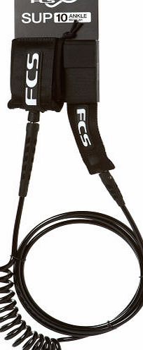 FCS SUP Regular Black Ankle Leash - 10ft 0