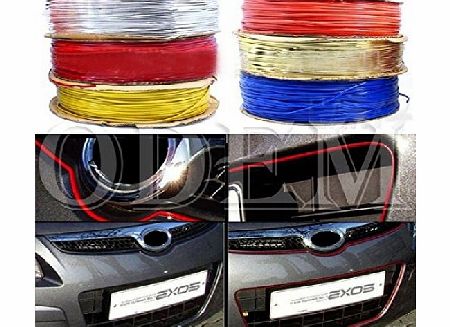 New 1M DIY Car Interior & Exterior Decoration Moulding Trim Colored Strip Line Silver