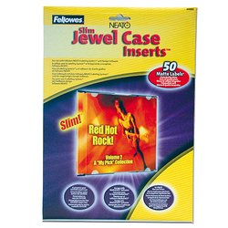 Fellowes Matt Slimline Jewel Case Inserts