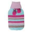 Pink Stripe Woolly Hot Water Bottle