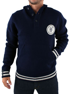 Navy Sharpe Hooded Knit