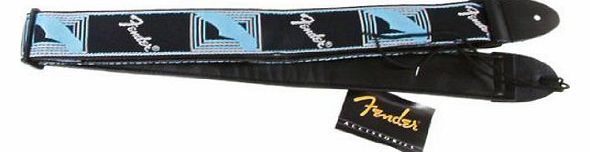 Guitar Strap Monogrammed 2 Black / Light Grey / Blue