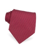 All Over Logo Woven Silk Tie