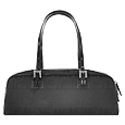 Fendi Black Zucca Bauletto with Leather Trim