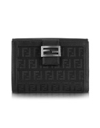 Fendi Black Zucchino French Purse Wallet