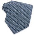 Blue All-over Signature Print Silk Tie