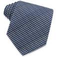 Blue Shaded Signature Printed Silk Tie