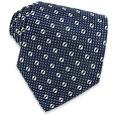 Blue Vortex Logo Printed Silk Tie