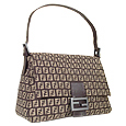 Fendi Brown and Beige Zucchino Mamma Bag