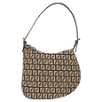 Fendi Brown and Beige Zucchino Small Ostrik Bag