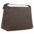 Fendi Brown and Black Zucchino Handbag