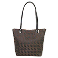 Fendi Brown and Black Zucchino Small Tote Bag