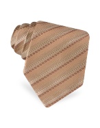 FF Logo Diagonal Stripe Woven Silk Tie