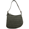 Fendi Gray Zucchino Velvet & Suede Small Ostrik Bag