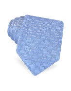 Signature and FF Logo Checked Woven Silk Tie