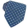 Square Logo Cobalt Blue Jacquard Silk Tie