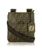 Fendi Tobacco and Brown Messenger Shoulder Bag